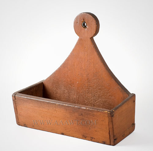 Wall Box, Candle Box, Original Surface, Lollipop Backboard
New England
Early 19th century, entire view